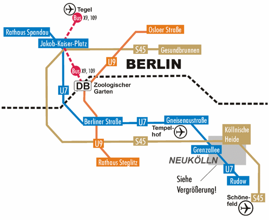 Skizze für die Anfahrt mit dem PKW